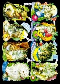 Glanzbilder - Katzen   60er Jahre