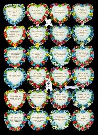 Glanzbilder - Herzen mit Sprüche