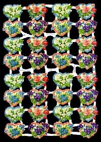 Glanzbilder - kleine Blumenherzen Glanzbilder - kleine Blumenherzen