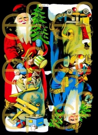 Glanzbilder - zwei große Weihnachtsmänner Glanzbilder - zwei große Weihnachtsmänner