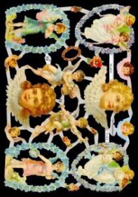 Glanzbilder mit Gold-Glimmer - verschiedene Engel Glanzbilder mit Gold-Glimmer - verschiedene Engel