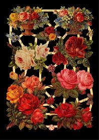 Glanzbilder - rote Rosen