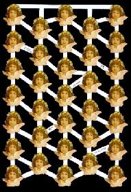 Glanzbilder - 33 Engelköpfe