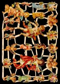 Glanzbilder - 3 mittlere Engel und viele kleine Engel Glanzbilder - 3 mittlere Engel und viele kleine Engel