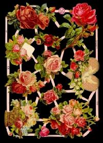 Glanzbilder - Rosen mit Herz Glanzbilder - Rosen mit Herz