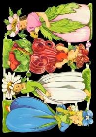 Glanzbilder - 4 Blumenmädchen Glanzbilder - 4 Blumenmädchen