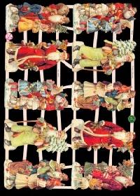 Glanzbilder - 10 Weihnachtsmänner Glanzbilder - 10 Weihnachtsmänner