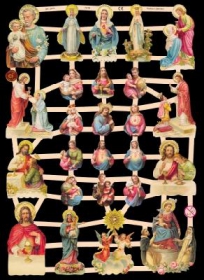 Glanzbilder mit Gold-Glimmer - Verschiedene Jesusbilder