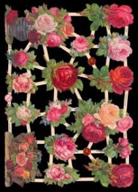 Glanzbilder mit Silber-Glimmer - Rosen, Rosensträuße