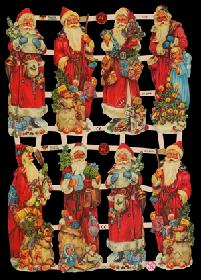 Glanzbilder - 8 Weihnachtsmänner Glanzbilder - 8 Weihnachtsmänner