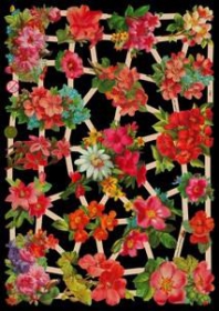 Glanzbilder mit Silber-Glimmer - 18 Sommerblumen