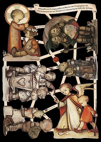 Glanzbilder mit Silber-Glimmer - Kinder mit Engel Glanzbilder mit Silber-Glimmer - Kinder mit Engel