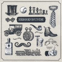 Servietten 33x33 cm - Herrenrunde
