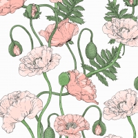 Servietten 24x24 cm - Unikkoaika valk 