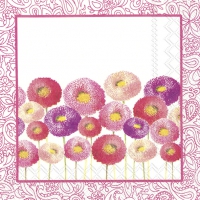 Servietten 25x25 cm - PRETTY BELLIS pink