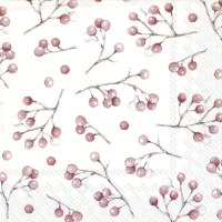Servietten 25x25 cm - WINTER BERRIES white
