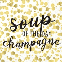 Servietten 25x25 cm - SOUP OF THE DAY gold