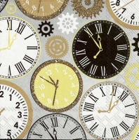 Servietten 25x25 cm - PARTY TIME grey