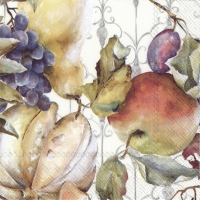 Servietten 25x25 cm - FRUTOS DE LA CATRINA cream