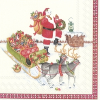 Servietten 33x33 cm - SANTA ON THE ROOF (V&B) Servietten 33x33 cm - SANTA ON THE ROOF (V&B)