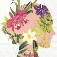 Servietten 33x33 cm - DREAMING OF PARADISE apricot