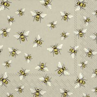 Servietten 33x33 cm - LOVELY BEES linen