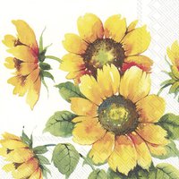 Servietten 33x33 cm - COLOURFUL SUNFLOWERS