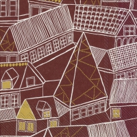 Servietten 33x33 cm - KUJIILA red gold Servietten 33x33 cm - KUJIILA red gold