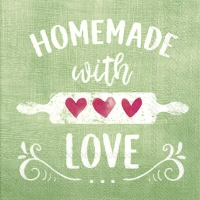 Servietten 33x33 cm - HOMEMADE green