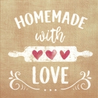 Servietten 33x33 cm - HOMEMADE cream