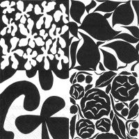 Servietten 33x33 cm - RUUDUT black Servietten 33x33 cm - RUUDUT black