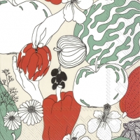 Servietten 33x33 cm - VIHANNESMAA linen Servietten 33x33 cm - VIHANNESMAA linen