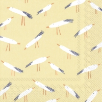 Servietten 33x33 cm - BEACH TALK yellow