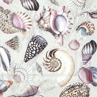 Servietten 33x33 cm - SHELLS OF THE SEA nature