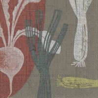 Servietten 33x33 cm - RADISH brown