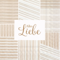 Servietten 33x33 cm - ALLES LIEBE copper