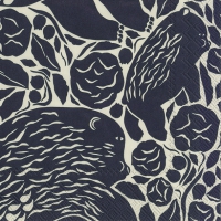 Servietten 33x33 cm - KARHUEMO linen black