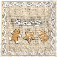 Servietten 33x33 cm - PEPPARKAKA light brown Servietten 33x33 cm - PEPPARKAKA light brown