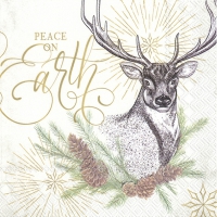 Servietten 33x33 cm - WHITE XMAS DEER cream Servietten 33x33 cm - WHITE XMAS DEER cream