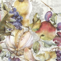 Servietten 33x33 cm - FRUTOS DE LA CATRINA cream