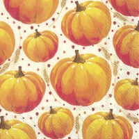 Servietten 33x33 cm - PUMPKIN ALLOVER linen