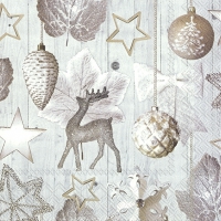 Servietten 33x33 cm - WHITE WINTER DECO