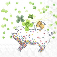 Servietten 33x33 cm - LUCKY PIG