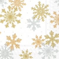 Servietten 33x33 cm - CRYSTAL CLEAR white silver Servietten 33x33 cm - CRYSTAL CLEAR white silver