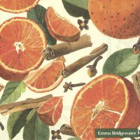 Servietten 33x33 cm - SPICED ORANGES cream