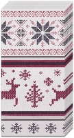 Taschentücher - NORWEGIAN KNIT cream red