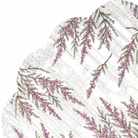 Servietten - Rund - CALLUNA VULGARIS grey