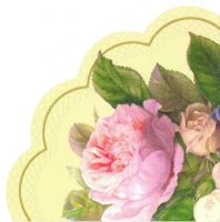 Servietten - Rund - FAIRY ROSE cream                        