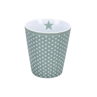Porzellan-Becher - Micro dots Dusty green Porzellan-Becher - Micro dots Dusty green
