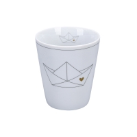 Porzellan-Becher - Paperboat with heart Porzellan-Becher - Paperboat with heart